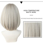 White Grey Bob Wig - HairNjoy