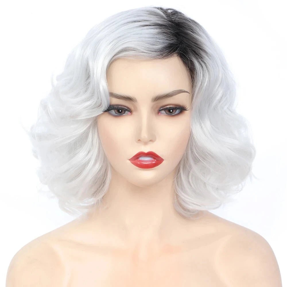 White Mesmerizing Mane Synthetic Wig - HairNjoy
