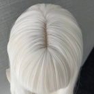 White Straight Wig with Bangs - HairNjoy