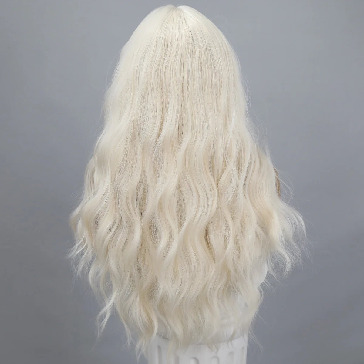 White Wavy Long Wavy Hair Wig - HairNjoy