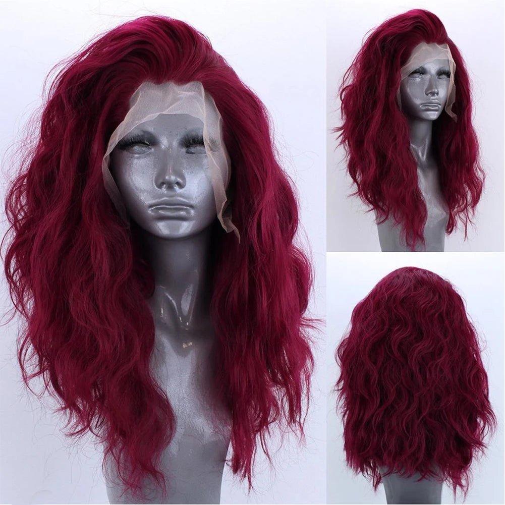 Wine Red Edgy Synthetic Wig Collection - HairNjoy