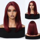 Wine Red Lace Synthetic Wigs - HairNjoy