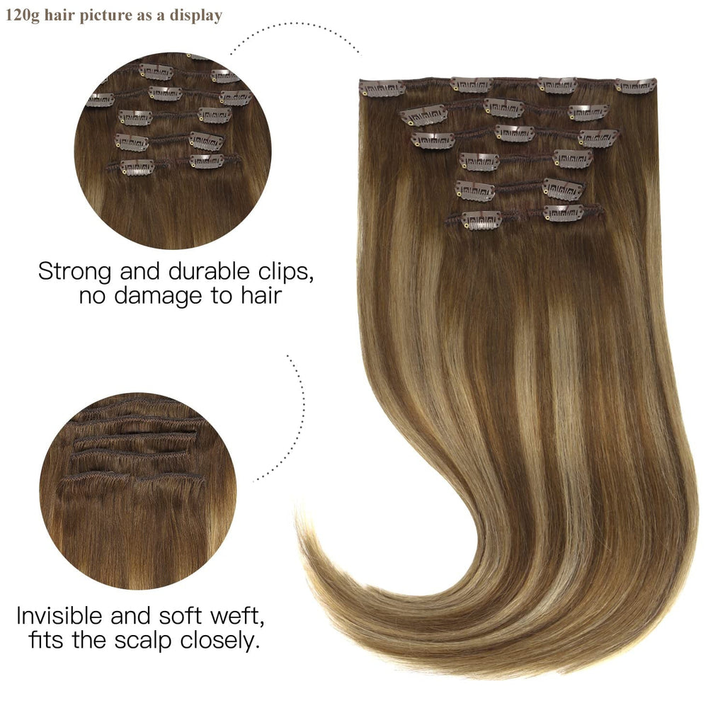 100% Remy Human Hair Clip In Extensions - HairNjoy