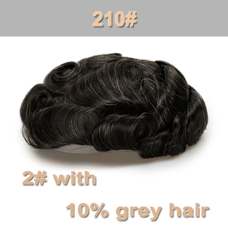 100% Remy Human Hair Natural Toupee for Men - HairNjoy