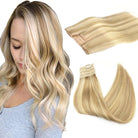 100% Remy Human Hair Straight Halo Extensions - HairNjoy