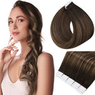 100% Remy Natural Human Hair Tape in Extensions - HairNjoy