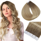 100% Remy Natural Human Hair Tape in Extensions - HairNjoy