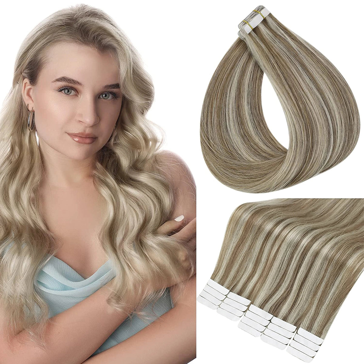 100% Remy Tape in Natural Human Hair Extensions - HairNjoy