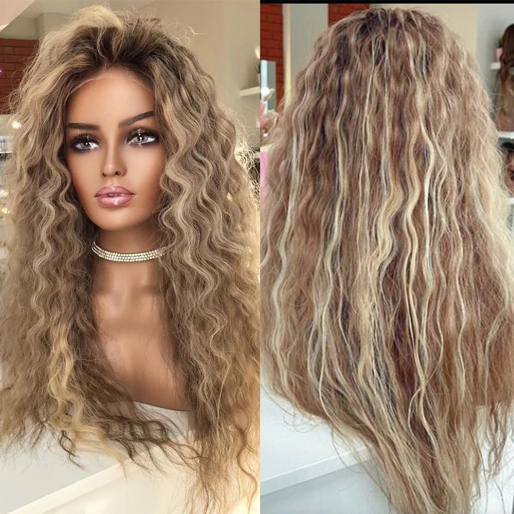 150% Density Wave Highlights Blonde Human Hair Wigs - HairNjoy