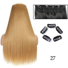 24" Long Straight Curly One Piece 5clips Clip in - HairNjoy