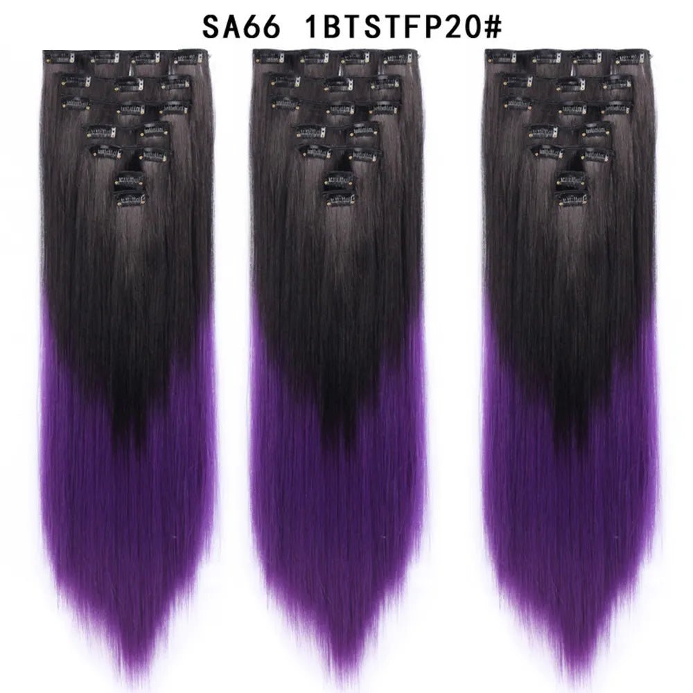 7pcs/Set Long Straight Clip-In Hair Extension - HairNjoy