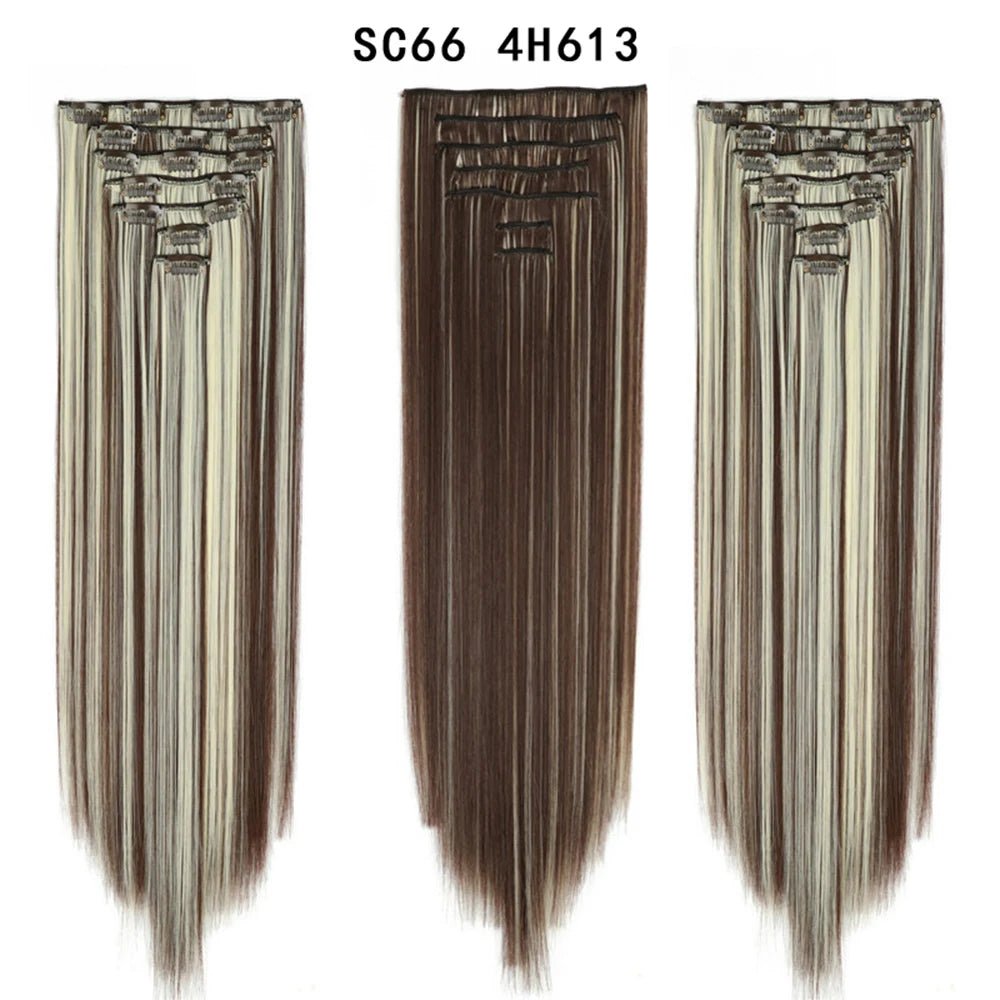 7pcs/Set Long Straight Clip-In Hair Extension - HairNjoy