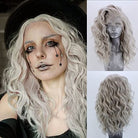 Ash Grey Blonde Wavy Lace Front Wigs - HairNjoy