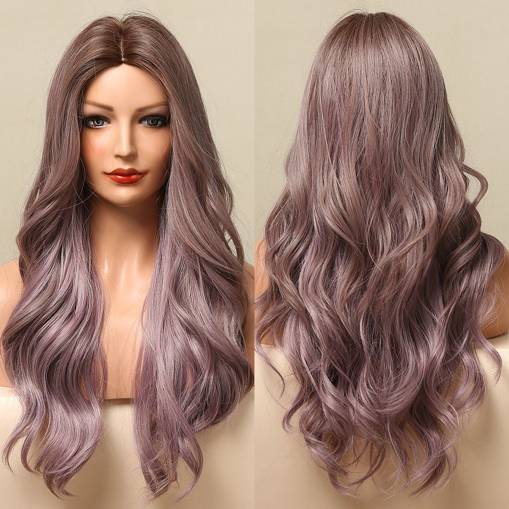 Ash Purple Wave Synthetic Wig - HairNjoy