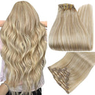 Balayage Highlight 100% Remy Human Hair Clip in Hair Extensions - HairNjoy