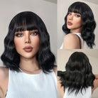 Black Ombre Short Bob Wave Synthetic Wigs - HairNjoy