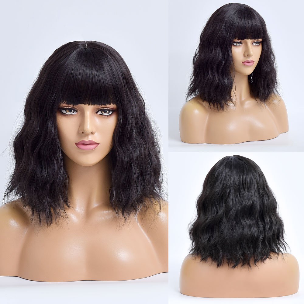 Bob Black Wig with Bangs - HairNjoy