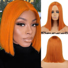 Bob straight orange wig synthetic cosplay wig - HairNjoy