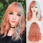 Bob Wavy Multi Color Wigs with Bangs - HairNjoy