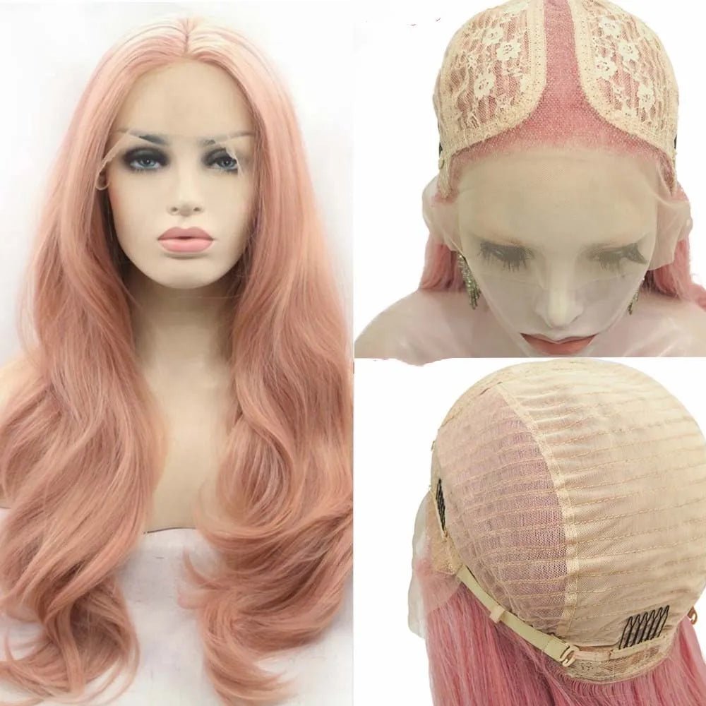 Chic Wavy: Long Lace Front Synthetic Wig - HairNjoy