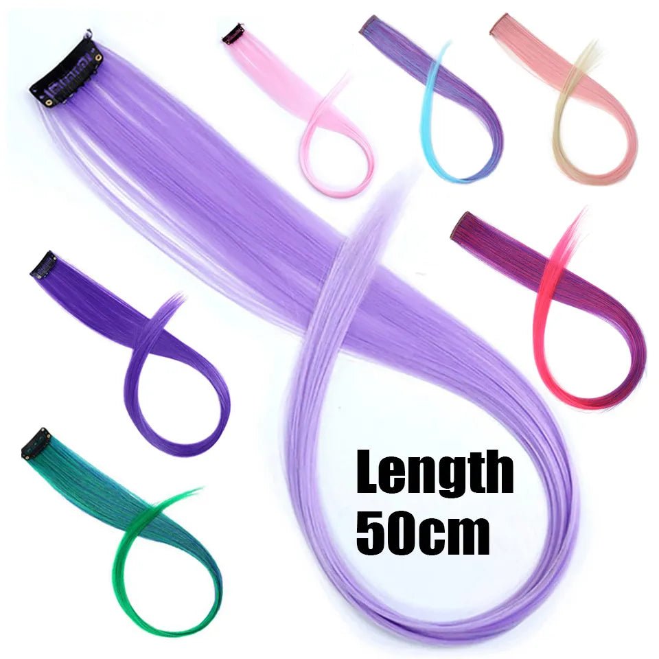 Colorful Clip In Synthetic Hair Extension - HairNjoy