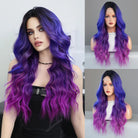 Ethereal Waves: Ombre Long Wavy Synthetic Wig - HairNjoy