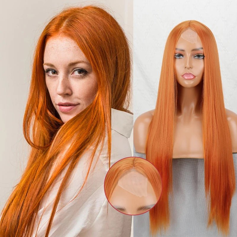 Ginger Lace Front Straight Synthetic Wig - HairNjoy