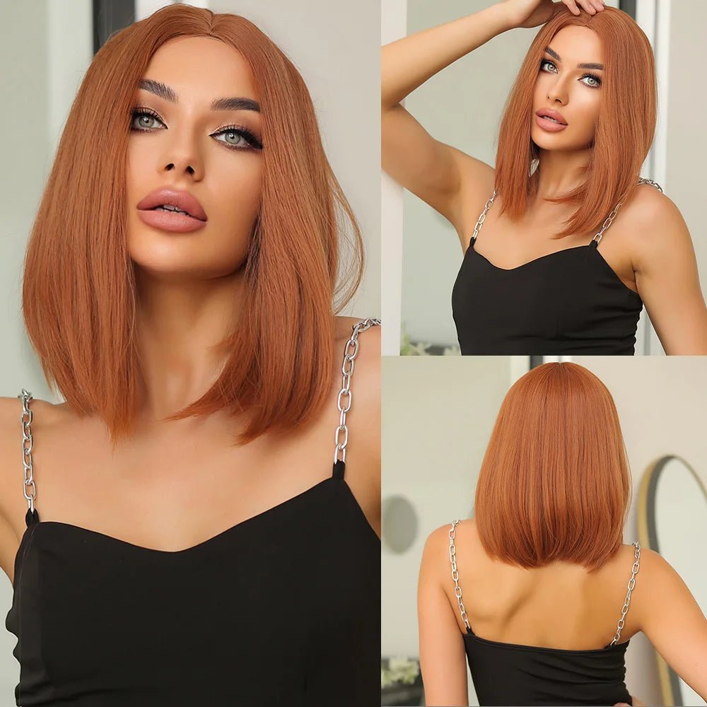 Ginger Short Straight Synthetic Wigs - HairNjoy