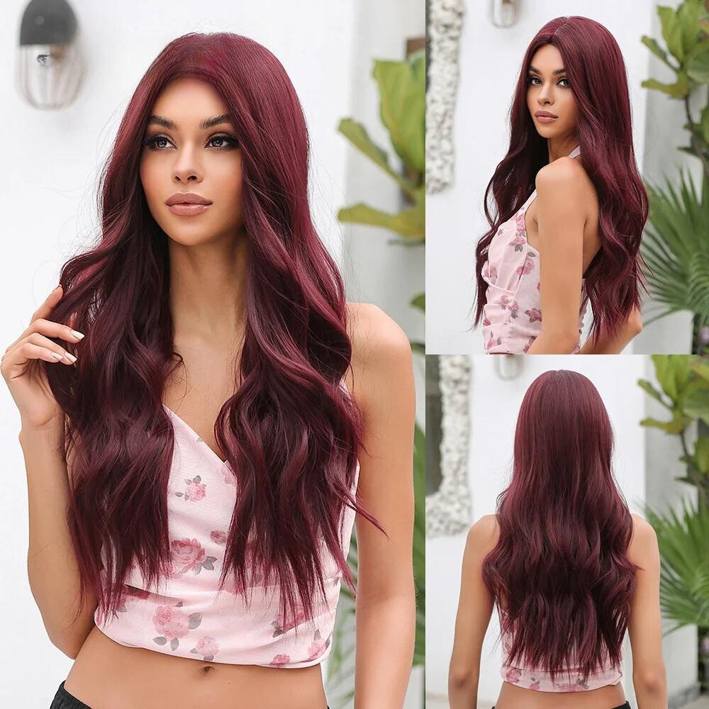 Glamour Waves: Long Wavy Synthetic Wig - HairNjoy