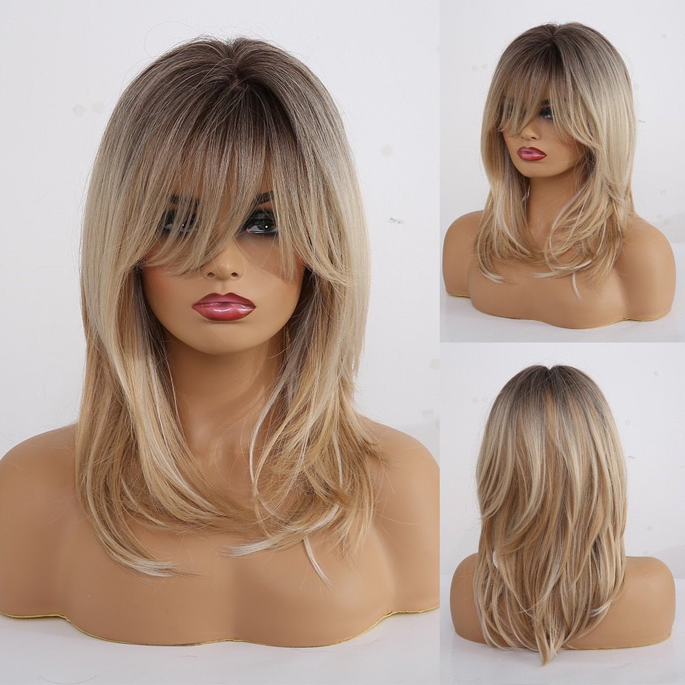 Highlight Layered Synthetic Wig - HairNjoy