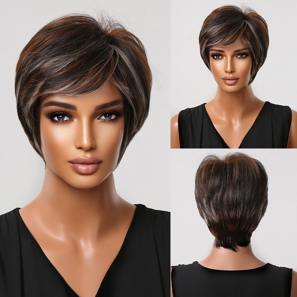 Highlight Short Pixie Cut Wig - HairNjoy