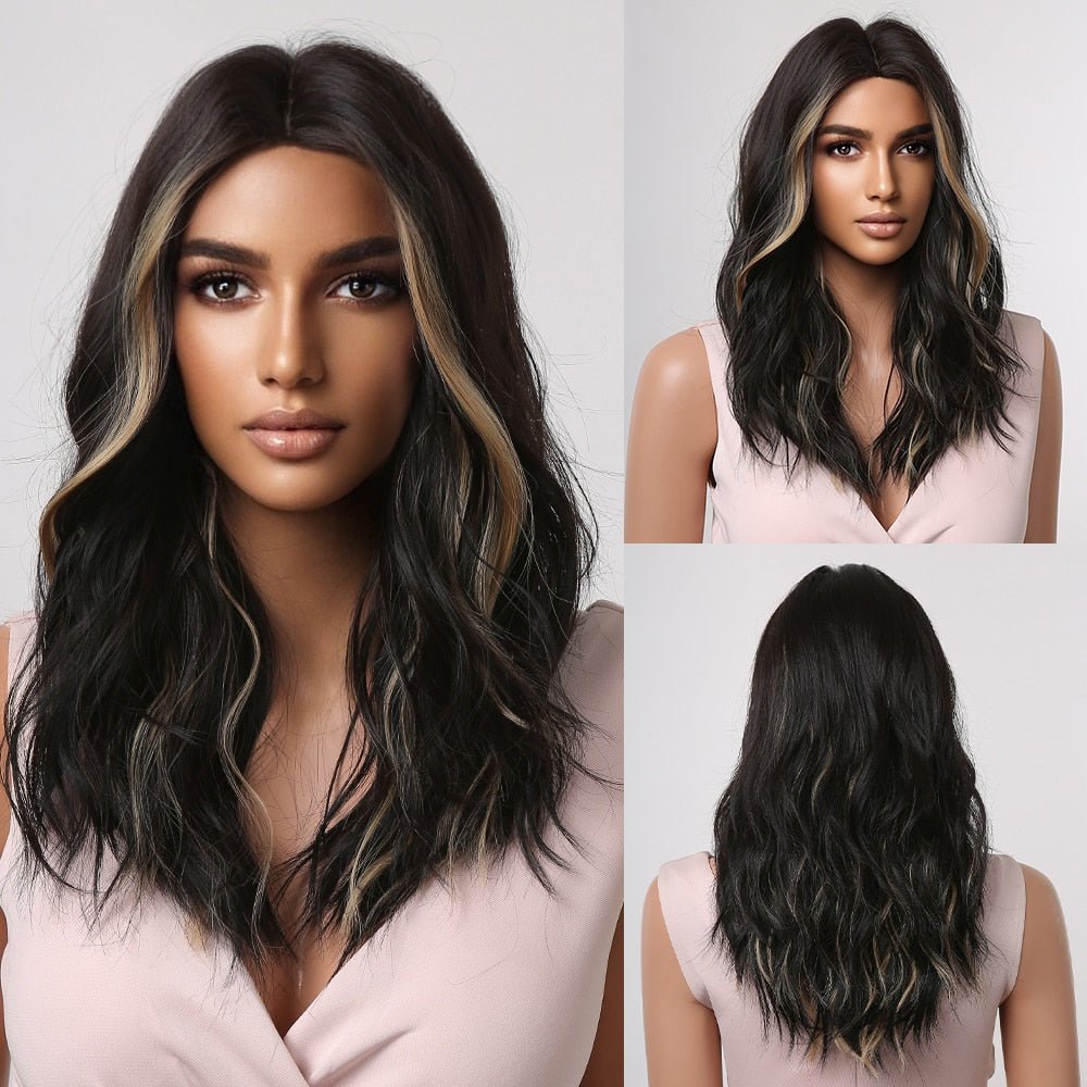 Highlight Wavy Synthetic Wigs - HairNjoy