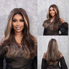 Lace Front Brown High Lights Wig - HairNjoy