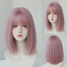 Lolita Pink Bob Wig with Bangs - HairNjoy