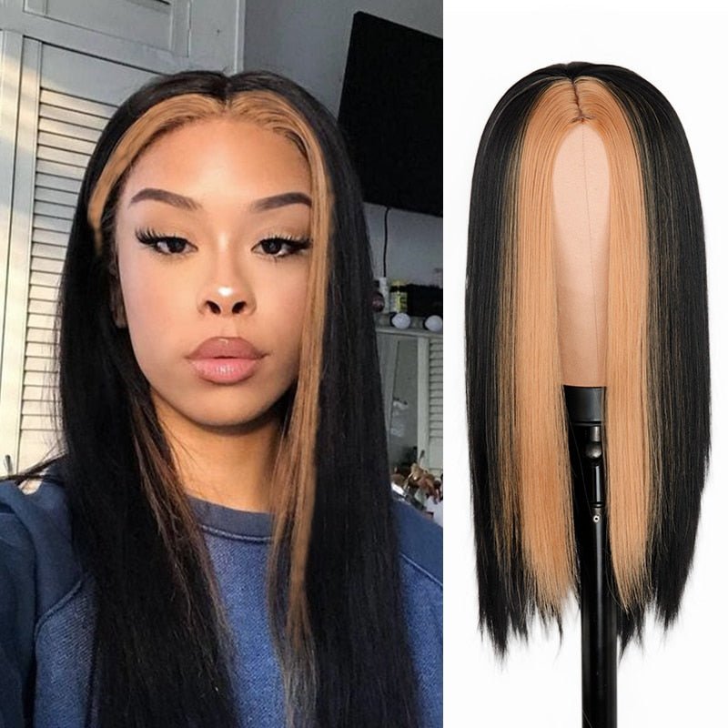 Long Black Light Brown Fashion Wigs - HairNjoy