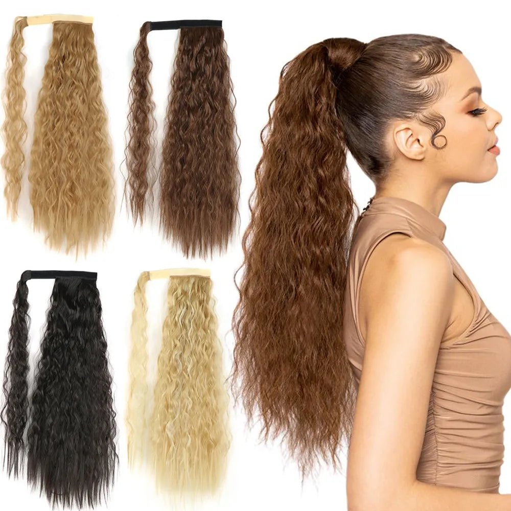 Long Corn Ponytail Wrap Hair Extension - HairNjoy
