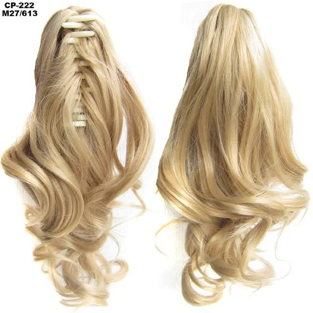 Long Curly Claw Clip-On Wavy Ponytail Hair Extensions - HairNjoy