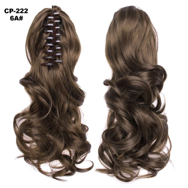 Long Curly Claw Clip-On Wavy Ponytail Hair Extensions - HairNjoy