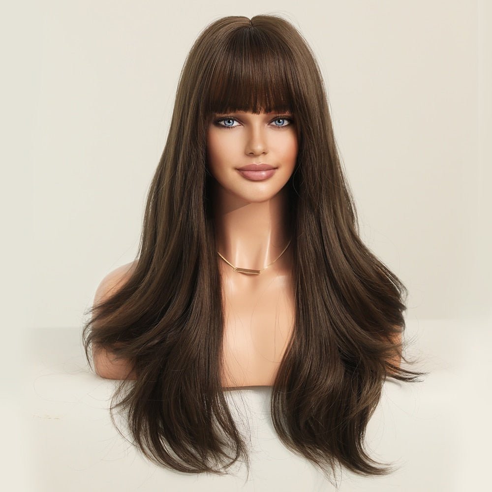 Long Curly Light Brown Wigs - HairNjoy
