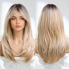 Long Straight Dark Blonde Synthetic Wigs - HairNjoy