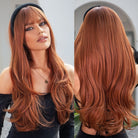 Long Straight Ginger Synthetic Wigs - HairNjoy