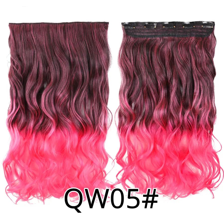 Long Straight Synthetic Hair Clips Extensions - HairNjoy