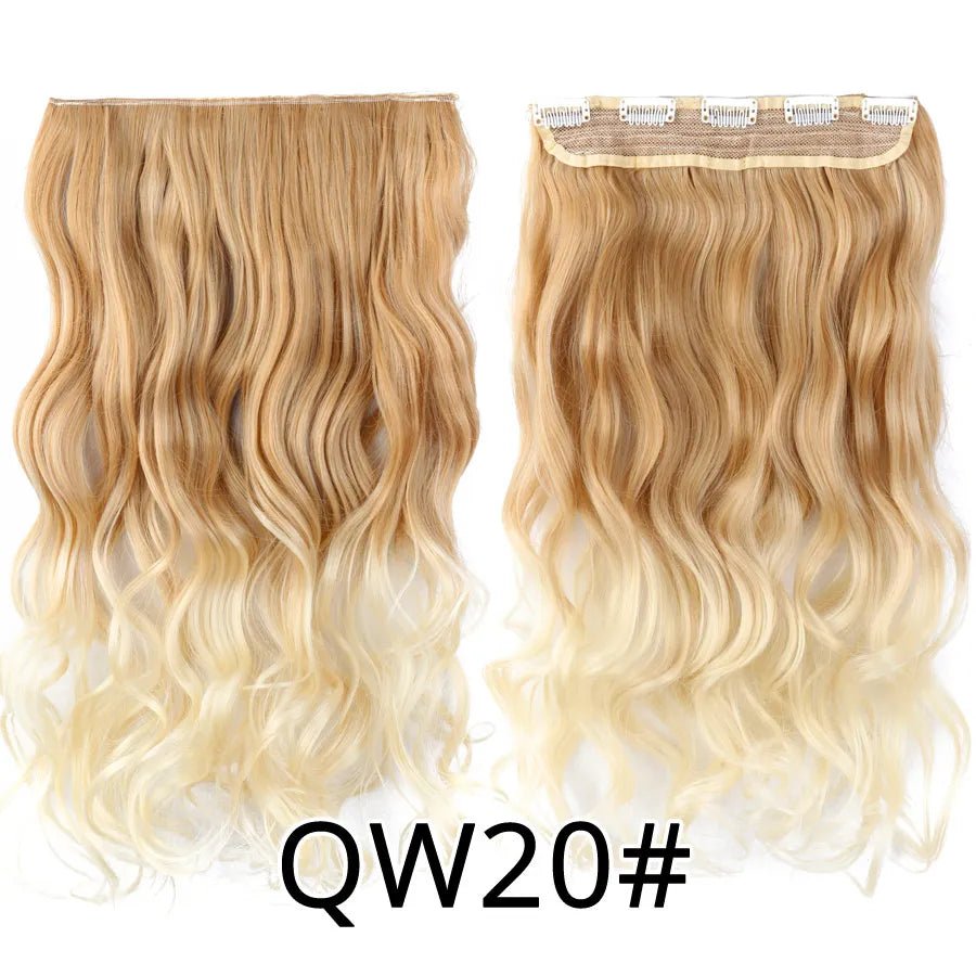 Long Straight Synthetic Hair Clips Extensions - HairNjoy