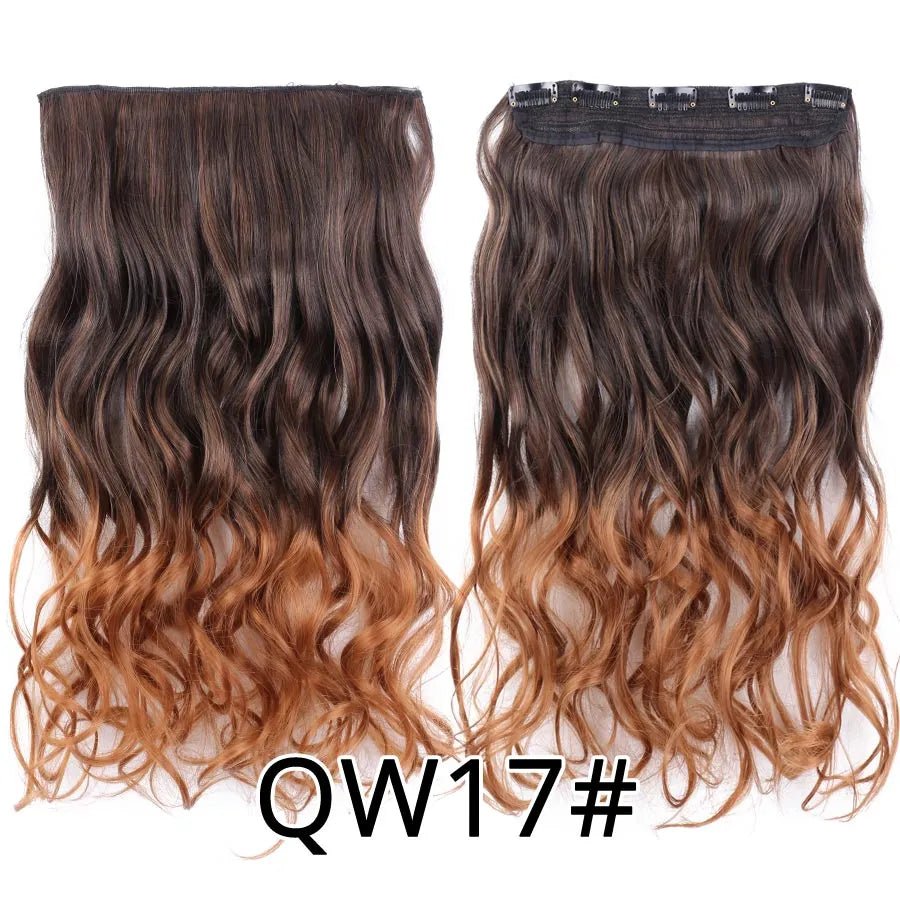 Long Straight Synthetic Hair Clips Extensions - HairNjoy