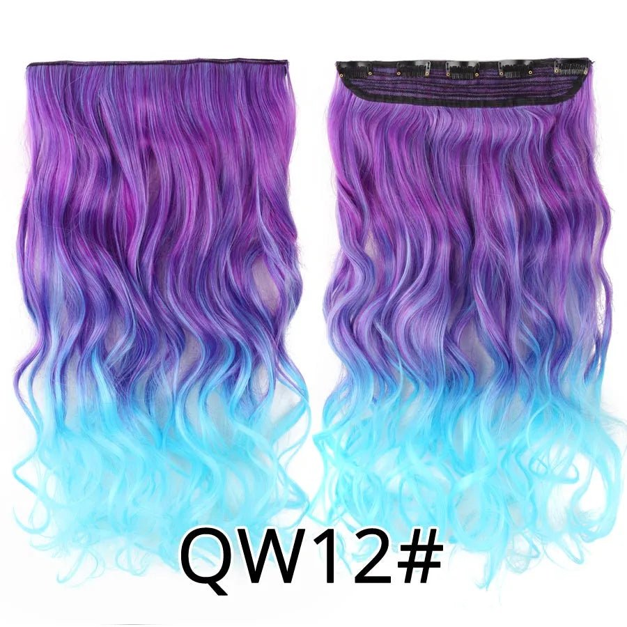 Long Straight Synthetic Hair Clips Extensions - HairNjoy