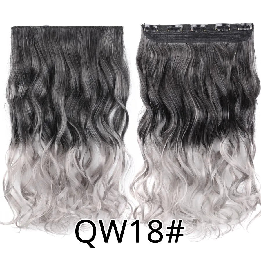 Long Straight Synthetic Hair Clips Extensions - HairNjoy