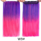 Long Straight Synthetic Hair Clips Extensions - HairNjoy