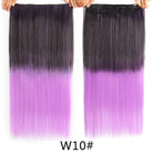 Long Straight Synthetic Hair Clips Extensions - HairNjoy