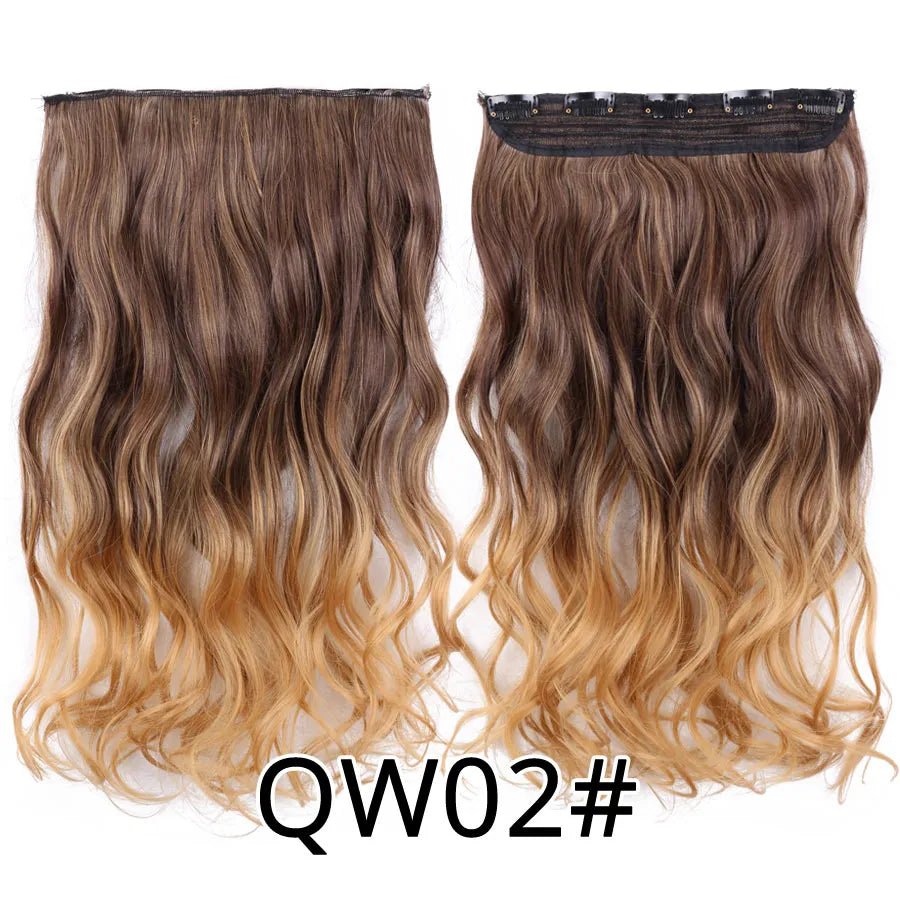 Long Straight Synthetic Hair Clips Extensions - HairNjoy