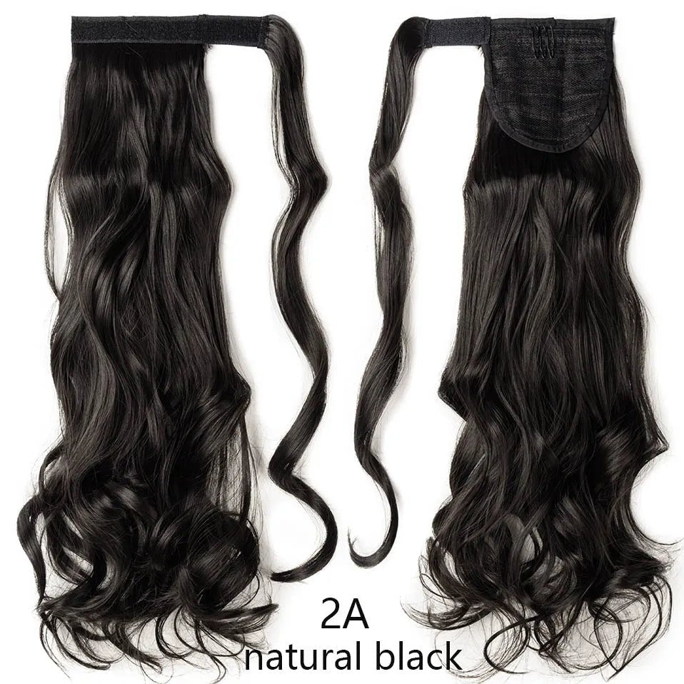 Long Straight Wrap Around Clip Ponytail Hair Extension - HairNjoy